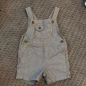 Striped Wrangler Overalls